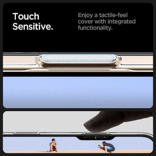 Spigen Thin Fit T Back Cover Plastic / Silicone 1.55mm Clear White (iPhone 16 Pro)
