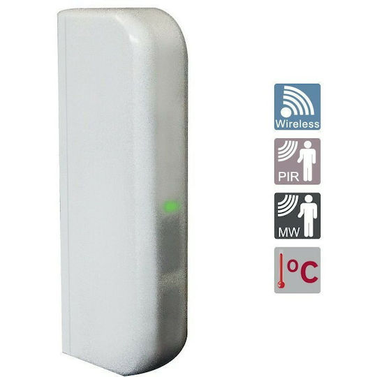 Hikvision PET Kabelloser Bewegungssensor Vorhangsensor Mikrowellen & Überwachung 5° Erkennungswinkel 10m mit Antimasking