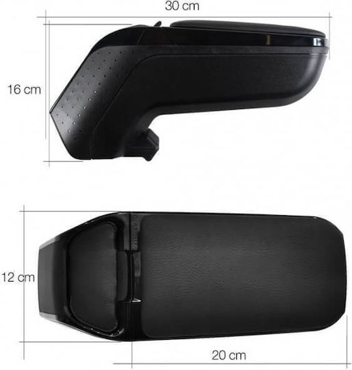 Rati Armster Car PU Armrest Universal Ford C-Max Silver