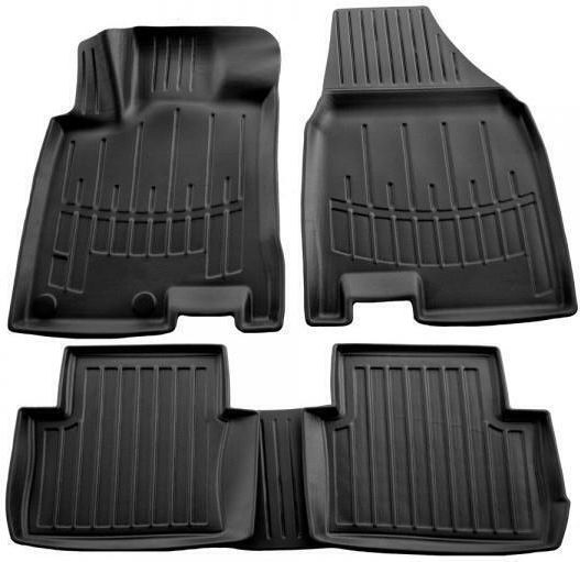 Race Axion Set Front and Back Car Mats 5 Pieces Raised Sides Type for Nissan Qashqai +2 J10 5D 2008-2014 Black