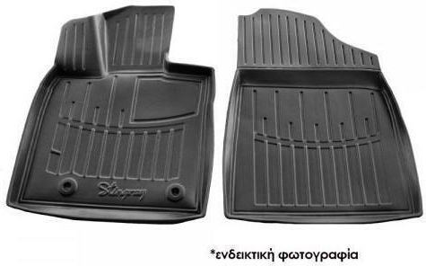 Race Axion Μπροστινά Πατάκια 2τμχ Τύπου Σκαφάκι για Toyota Hilux 2004-2015 Μαύρα