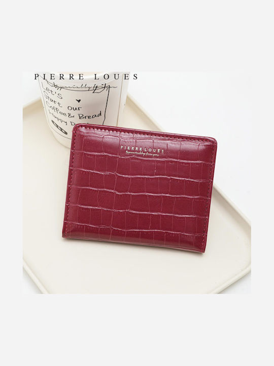 Small Fabric Women's Card Wallet Burgundy PL822-17A Burgundy