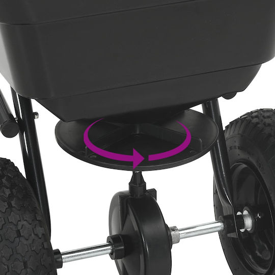 vidaXL 42019628 Cu roți Distribuitor de semințe / îngrășăminte