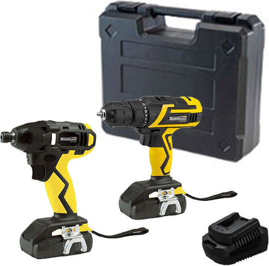 Bormann BCD2610 Set Mașină de găurit & Șurubelniță 20V cu 2 baterii 2Ah și husă