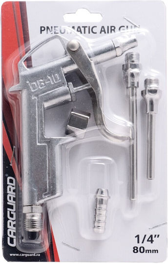 Pneumatic Air Blow Gun Interchangeable Nozzles 1/4" 16 50 80 Mm Carguard