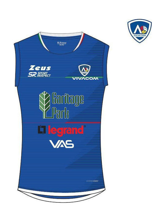 Women's Volleyball Tank Top Vc Levski Sofia Zeus Home Jr 24/25 Royal Blue