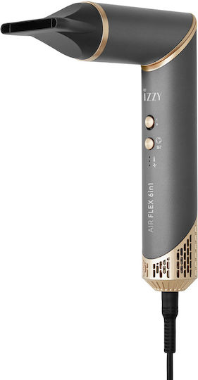 Izzy Multistyler Airflex 6 in 1 Ηλεκτρική Βούρτσα με Αέρα για Ίσιωμα και Μπούκλες 1500W