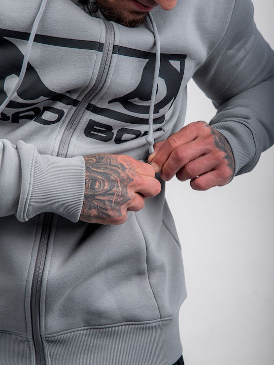 Sweatshirt mit Kapuze Grau/Schwarz