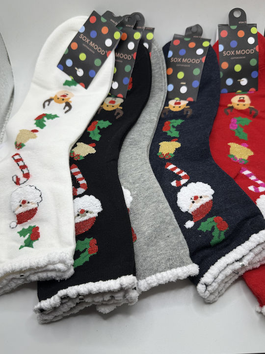 Sox Mood Women's Christmas Socks White 5Pack