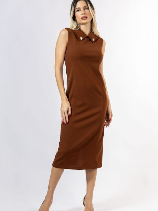 Summer Midi Dress Camel