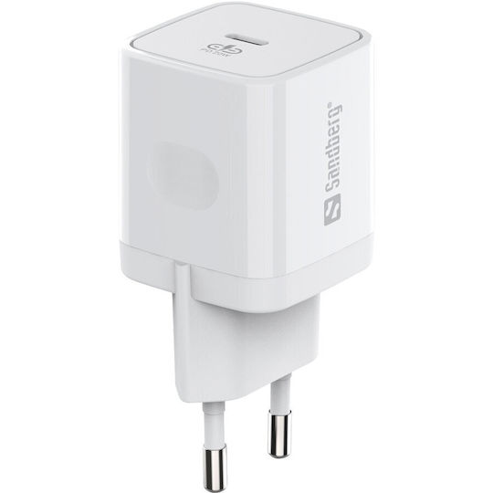 Sandberg Încărcător Fără Cablu cu Port USB-C 20W Livrarea energiei Albς (441-42)