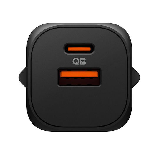 Spigen Φορτιστής Χωρίς Καλώδιο GaN με Θύρα USB-A και Θύρα USB-C 35W Power Delivery Μαύρος (Essential)
