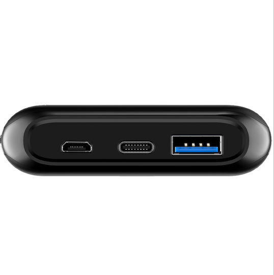 Energizer Power Bank 10000mAh με Θύρα USB-A και Θύρα USB-C Power Delivery Μαύρο