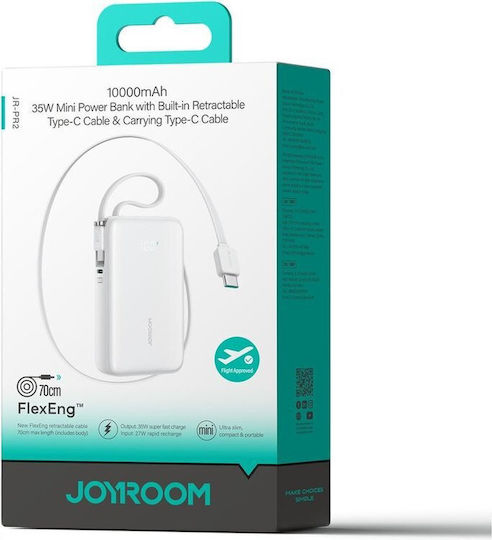 Joyroom JR-PR2 Power Bank 10000mAh 35W mit USB-C Ausgangsanschlüsse Power Delivery Weiß