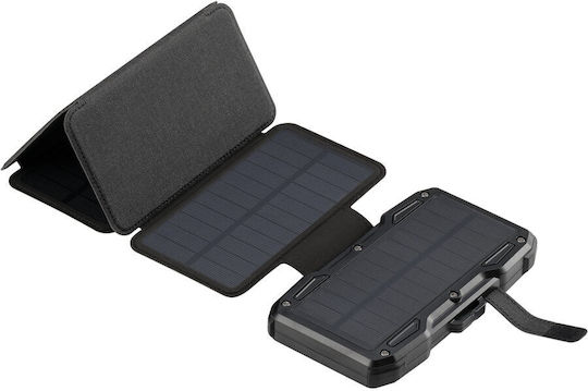 Sandberg 5-Panel Solar Power Bank 10000mAh with USB-A Port and USB-C Port Black