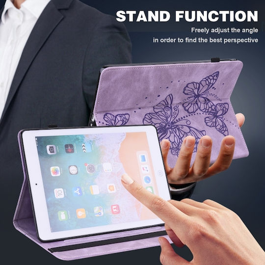 Flip Cover Purple Butterflies (Galaxy Tab A7 Lite)