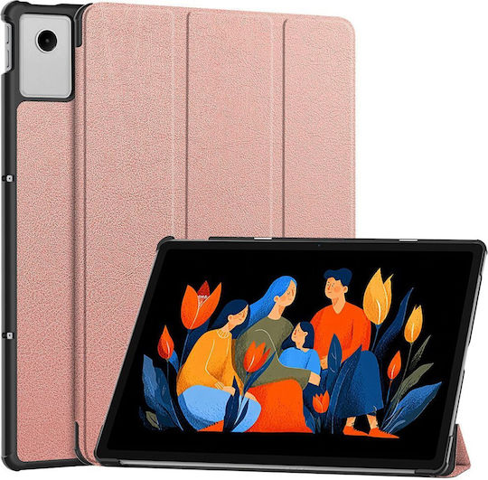 Techsuit Flip Cover Ροζ Χρυσή (Lenovo Idea Tab Plus 12.1)