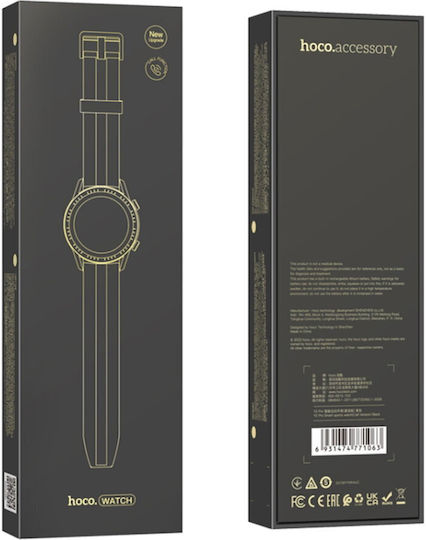 Hoco Y2 Pro Smartwatch με Παλμογράφο (Μαύρο)