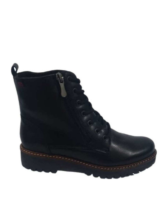Leather Women's Ankle Boots Black