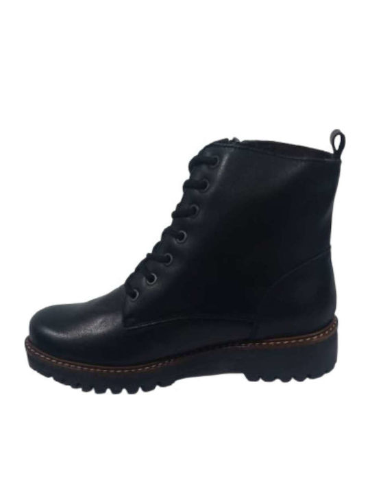 Leather Women's Ankle Boots Black