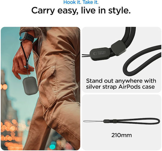 Tech-Protect Naturalfit Θήκη Σιλικόνης σε Πράσινο χρώμα για Apple AirPods Pro 3