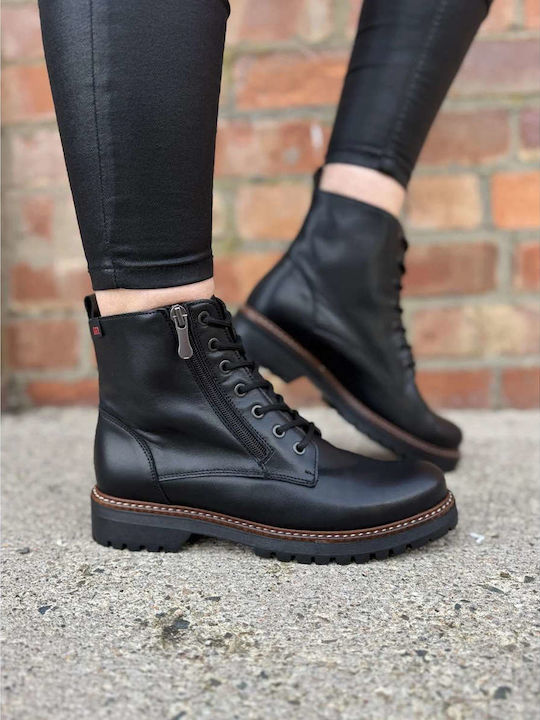 Leather Women's Ankle Boots Black