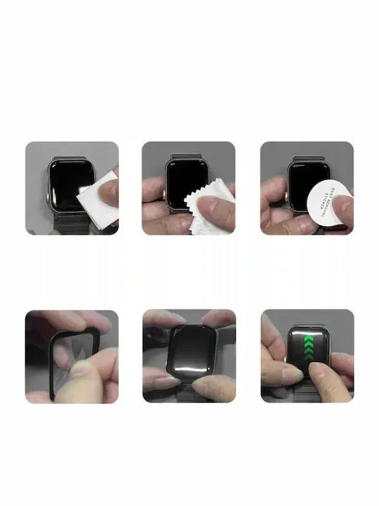 Tech-Protect Flex+ Full Face Tempered Glass for the Apple Watch 4 / 5 / 6 / SE 1 / 2 / 3 (44mm) 2pcs