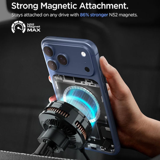 Spigen Car Mobile Mount with Magnet and Wireless Charging MagSafe Black