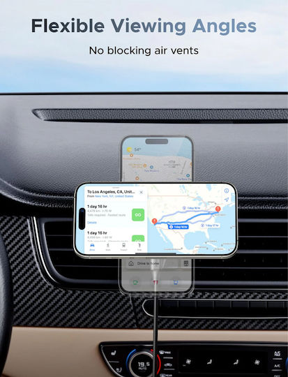 Ugreen Car Mobile Mount with Magnet and Wireless Charging Black