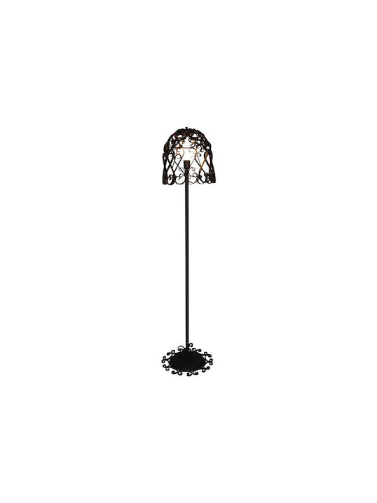 Home Lighting ΗL-3586-1 F Vintage Floor Lamp H180xW42cm. with Socket for Bulb E27 Brown