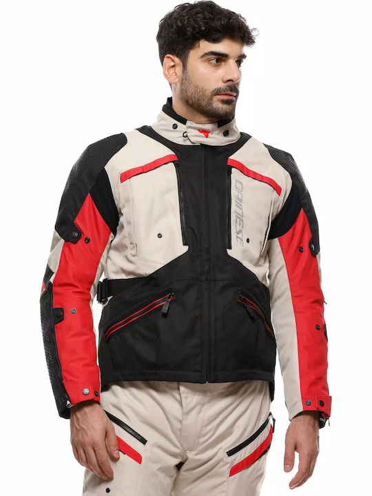 Dainese Gullfoss Men's Motorcycle Jacket 4 Seasons Waterproof Tidal Foam / Black / Red