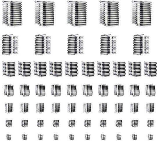 Set 60 Pieces Stainless Steel Wire Threads 7 Sizes W18220