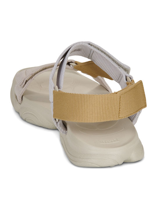 Women's Flat Sandals in Beige Color