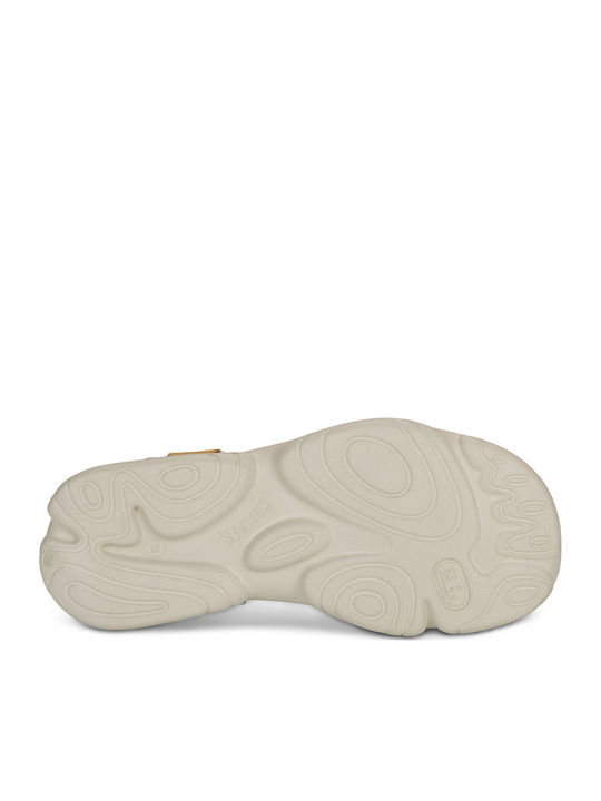 Women's Flat Sandals in Beige Color