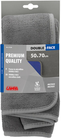 Premium Qualität Doppeltes Mikrofaser-Auto-Tuch 50x70 Cm Grau Blau