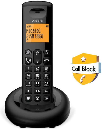 Alcatel E260 Cordless Phone with Greek Menu Black