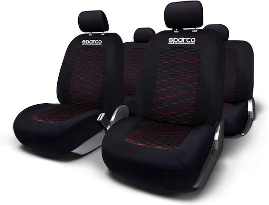 Sparco Huse Față Auto 5buc Catifea Negru