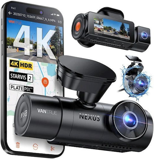 Vantrue Κάμερα DVR Αυτοκινήτου Wi-Fi, GPS