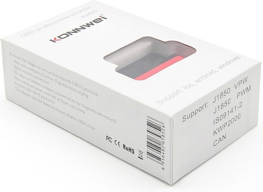 Konnwei KW901 Fahrzeugdiagnosewerkzeug Digital OBD 2 mit Bluetooth Kompatibel mit Android