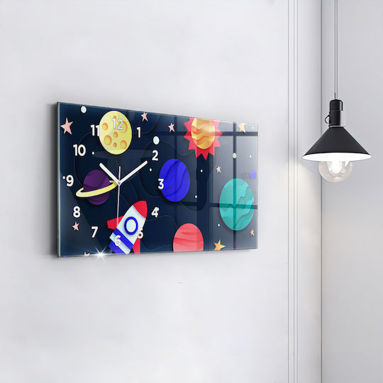 Tulup Детски стенен часовник Стъкло 60x30см