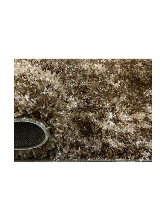 Jasmine Js Rug Rectangular Shaggy Camel Brown