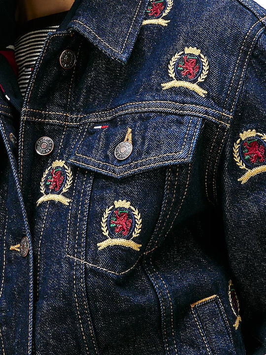 Women's Long Jean Jacket for Spring or Autumn Blue