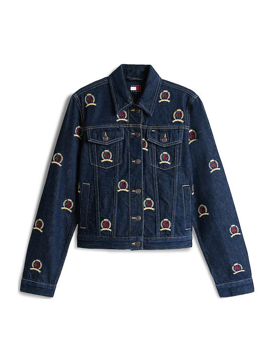 Women's Long Jean Jacket for Spring or Autumn Blue