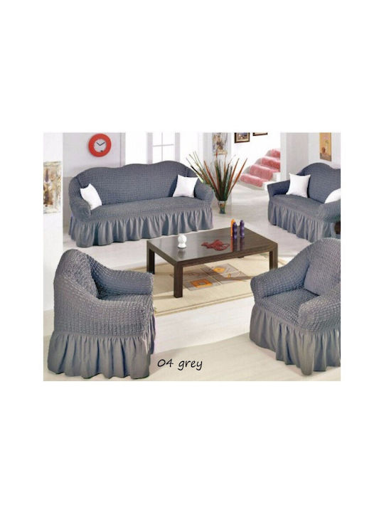 Sunshine Set de Huse Elastice pentru Canapea Rust Grey 3buc 021-1