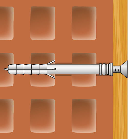 Handy Dopuri De Perete Cu Şurub 8 X 80 Mm Pachet 6 Bucăți