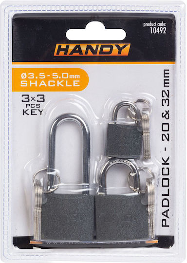 Lock Set 20 Mm 30 Mm 30 Mm Elongated 3 Pcs Pack
