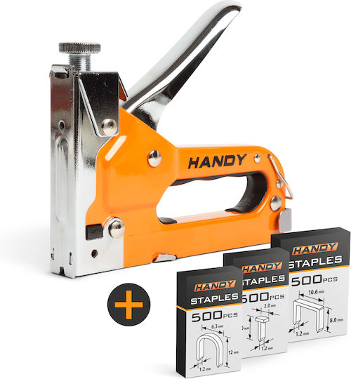 Handy Stapler Set 3 Types Staples In Plastic Box