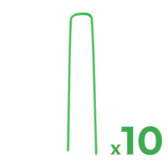 Pegs Fixing Artificial Grass Metal Green 3 X 15 Cm 10 Pcs Pack