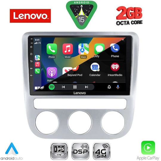 Lenovo Автомобилна Аудио Система с Clima (Блутут/USB/WiFi/GPS/Apple-Carplay/Android-Auto) с Тъчскрийн 9"