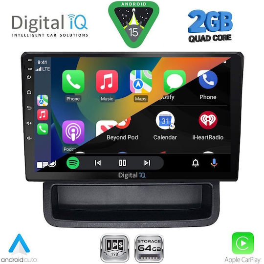 Digital IQ Car Audio System for Opel Vivaro Renault Trafic Nissan Primastar 2004-2015 (Bluetooth/USB/WiFi/GPS/Apple-Carplay/Android-Auto) with Touch Screen 10"